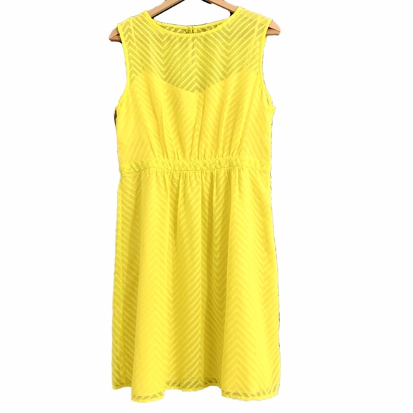 J. Crew Factory Dresses & Skirts - NWT J. Crew Yellow Zig-Zag Print Chiffon Dress